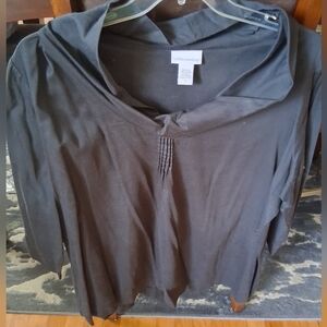 Soft Surroundings Elegant Black Blouse